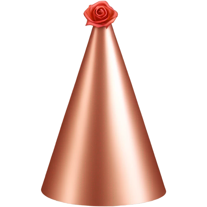 Rose gold Party Hat emoji