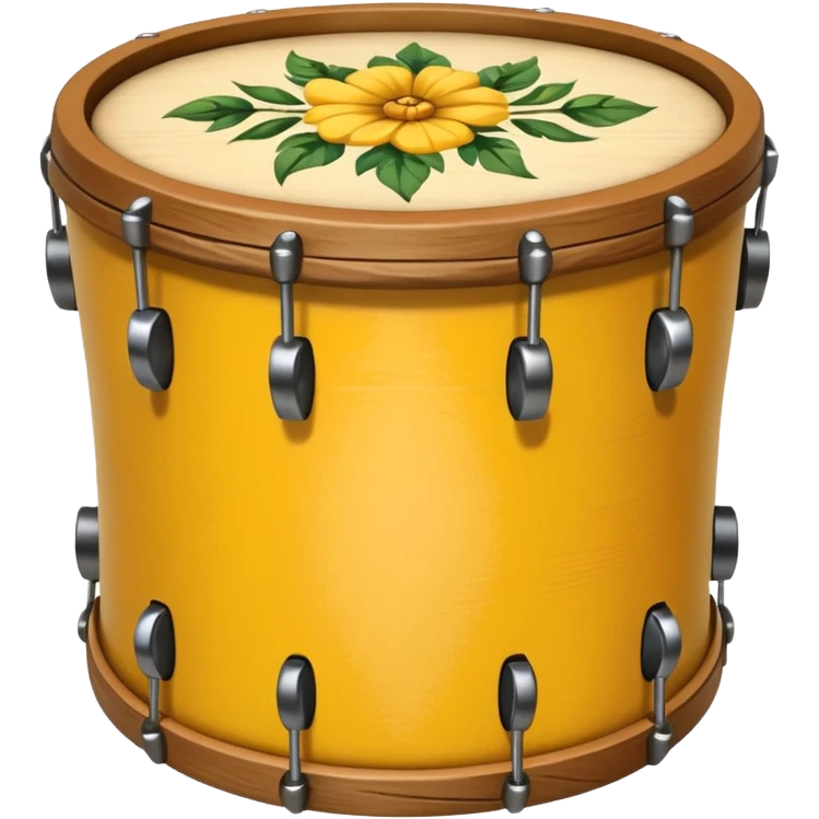 Decorative Drum yellow emoji