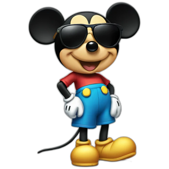 mickey mouse with sunglasses emoji