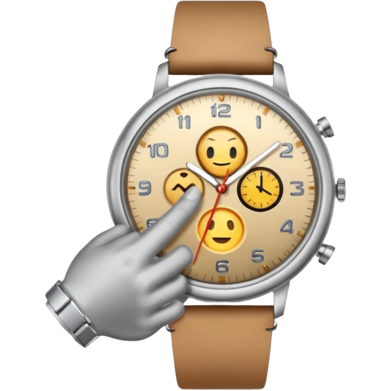 A hand with a watch emoji