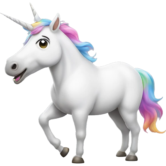 Unicorn farting emoji