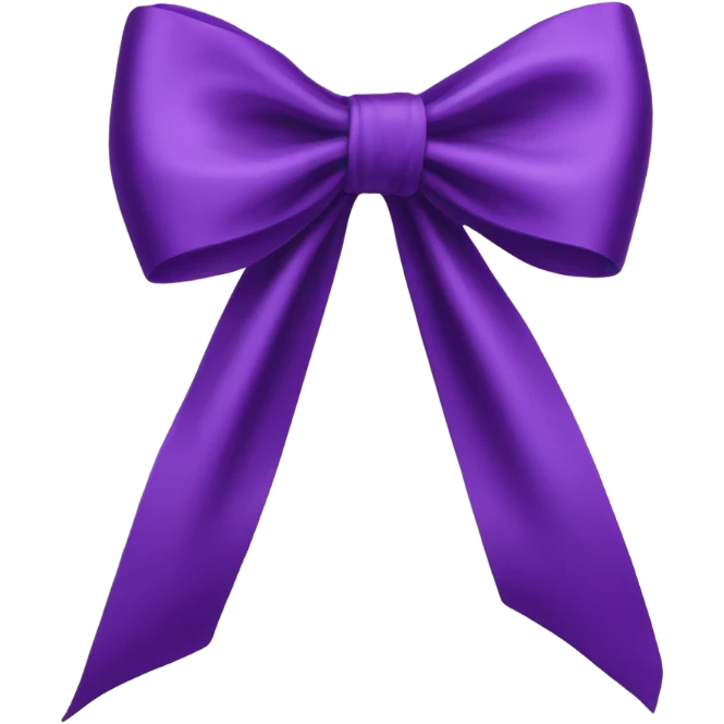Purple bow emoji