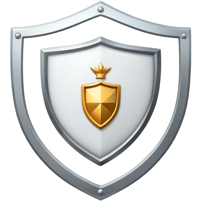 Classic white emblem with shield design emoji