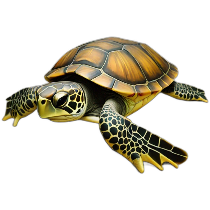 Tortue à la plage emoji