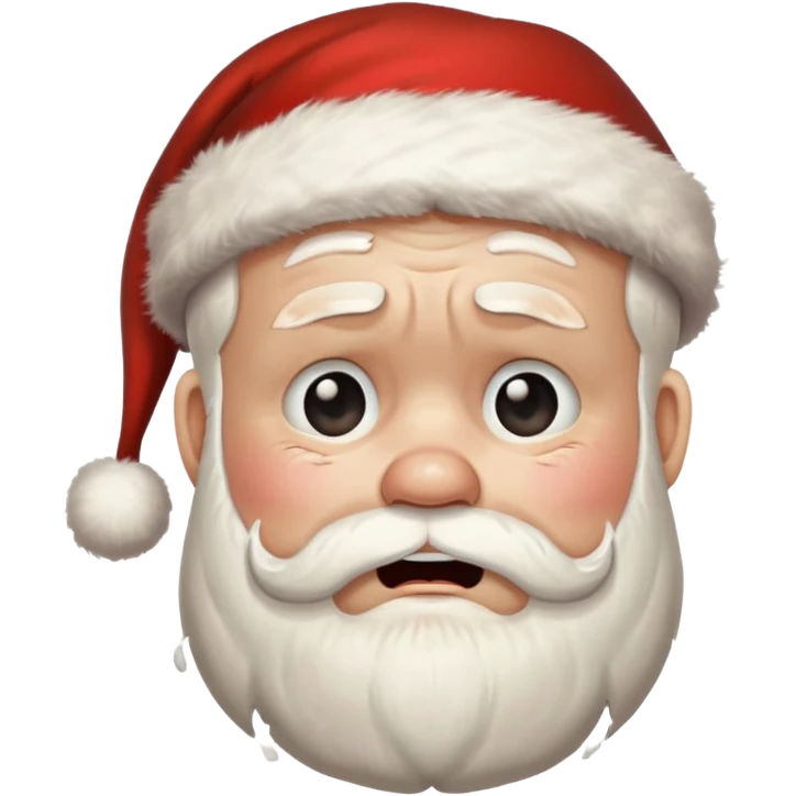 Santa claus distressed and crying emoji