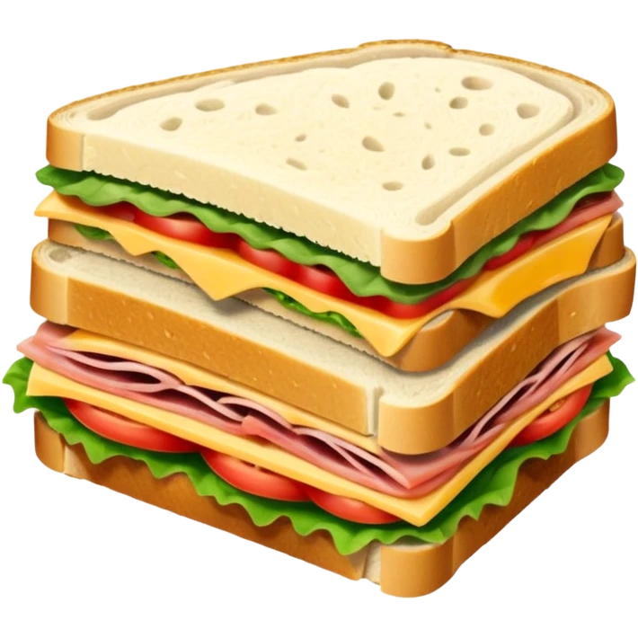 a sandwich cut in half diagonally emoji