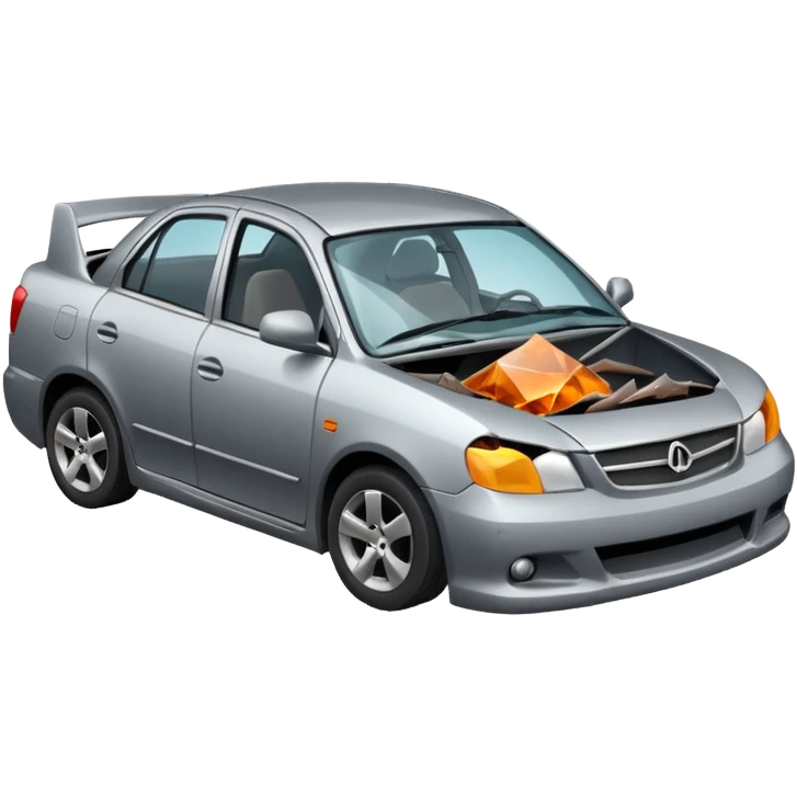 crashed car emoji