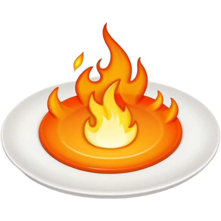 a flame emoji on top of a plate emoji emoji