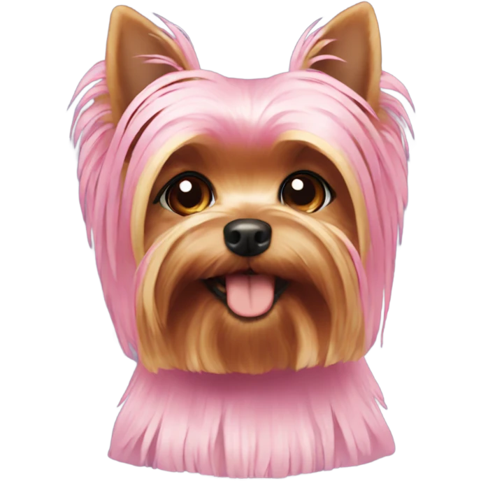 Pink Yorkie  emoji