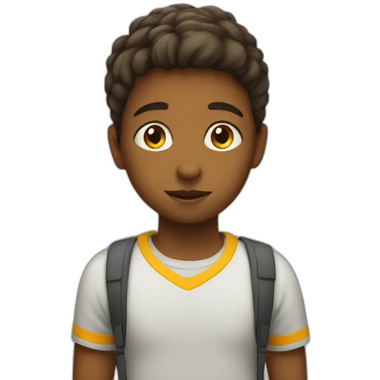 child listening to teacher emoji