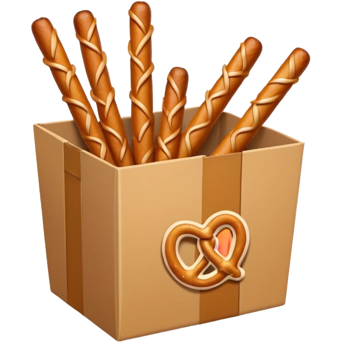 Pretzel sticks on paper box emoji