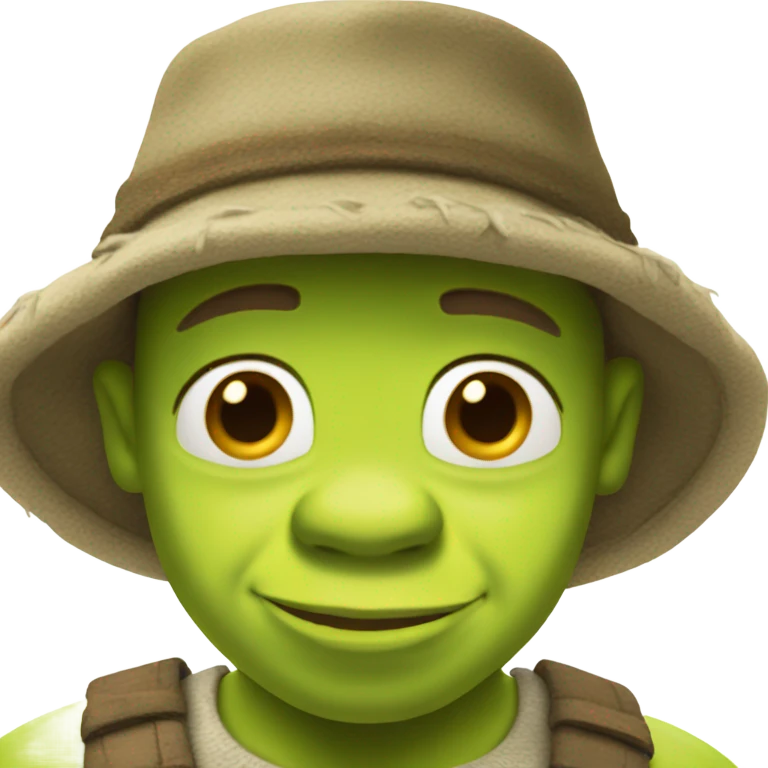 shrek with bucket hat emoji
