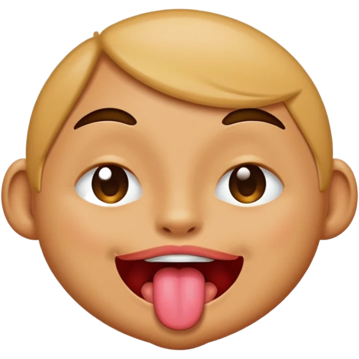 Use 😜 and put✌️on the tongue emoji
