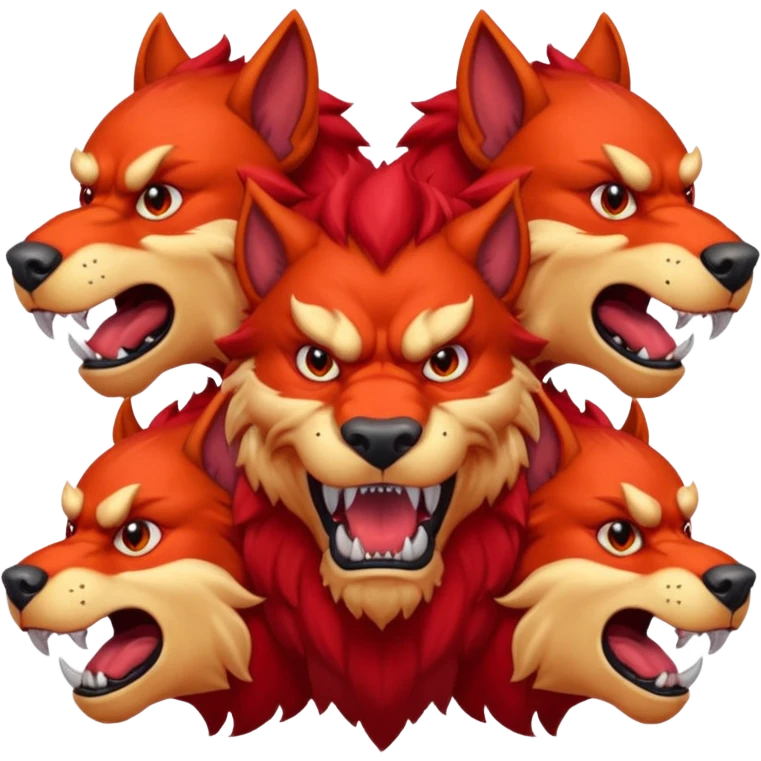 Red cerberus emoji