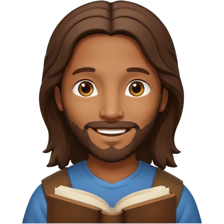 Jesus with bible circle avatar high quality emoji emoji