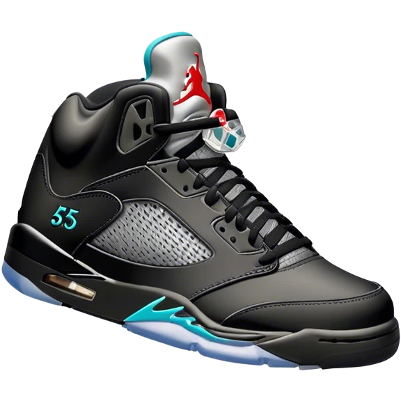 Black Jordan 5 retro emoji