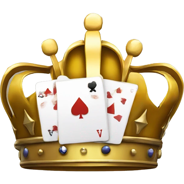 Poker king no background yellow gold crown emoji