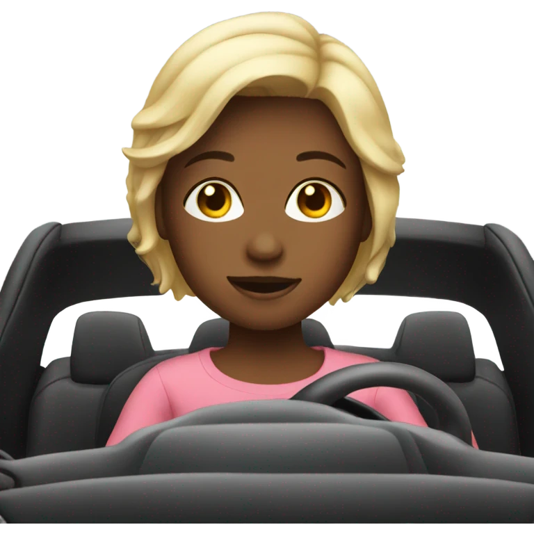 Girl driving car emoji
