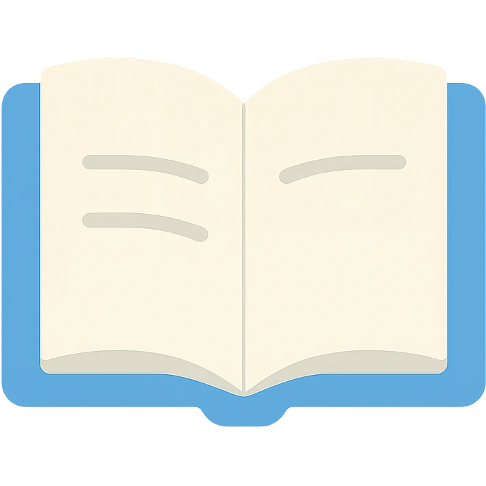 open book with blue cover icon emoji