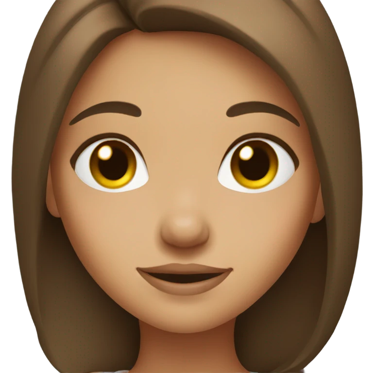 Girl with brown hair  emoji