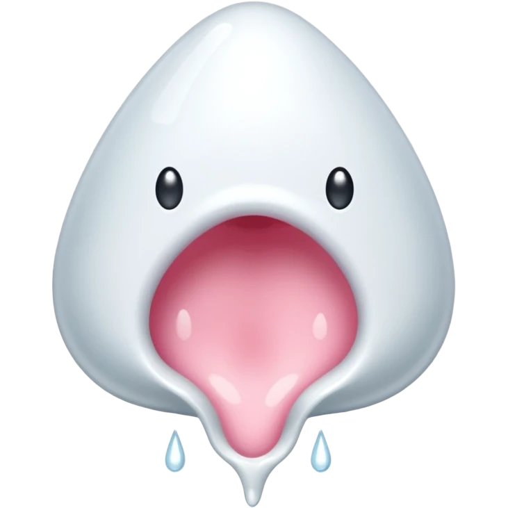 A vagina with sticky white cum coming out of it emoji