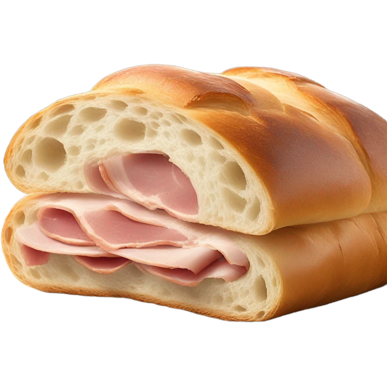 ciabatta with ham emoji