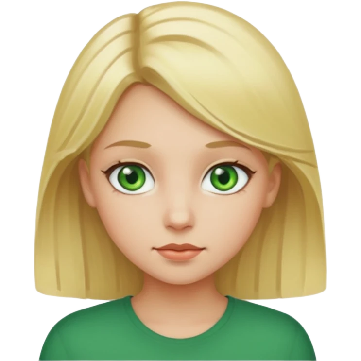 Girl blonde Green eyes emoji
