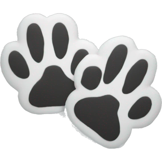 Two Snow paw prints emoji