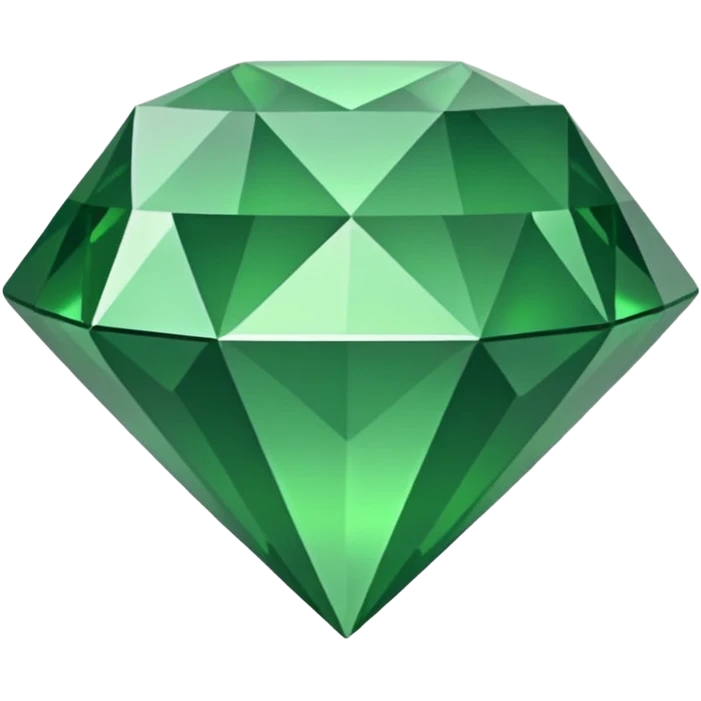 generate a green diamond geometrical form 2D emoji