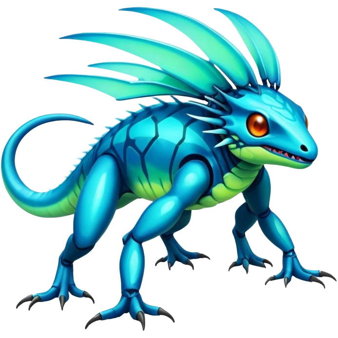  exotic tropical cyber-Fakémon-Vernid-creature emoji
