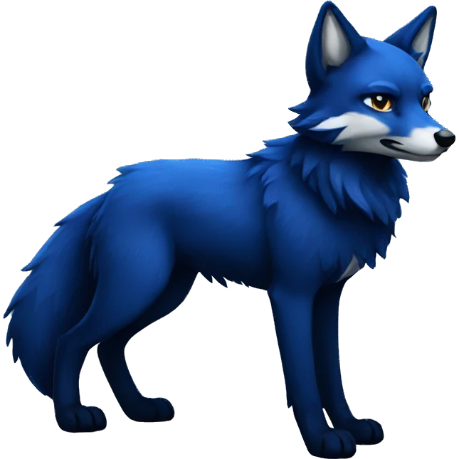 Dark blue Wolffox  emoji