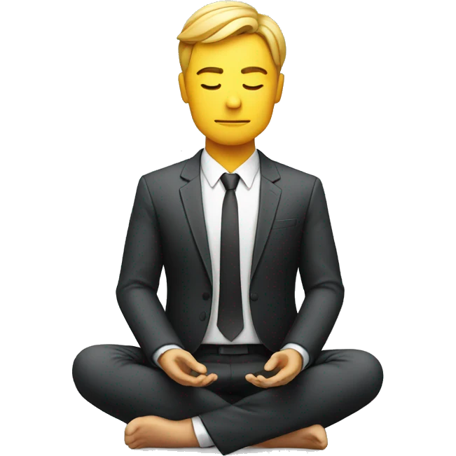 businessman meditating emoji
