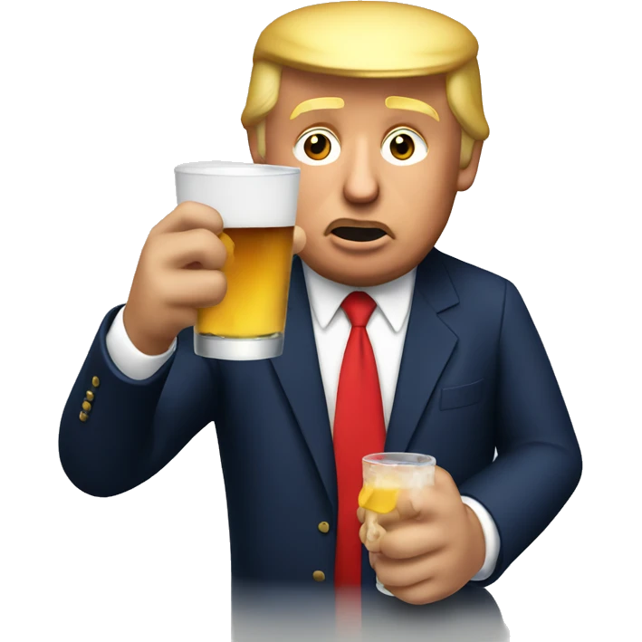 Donald trump drinking emoji