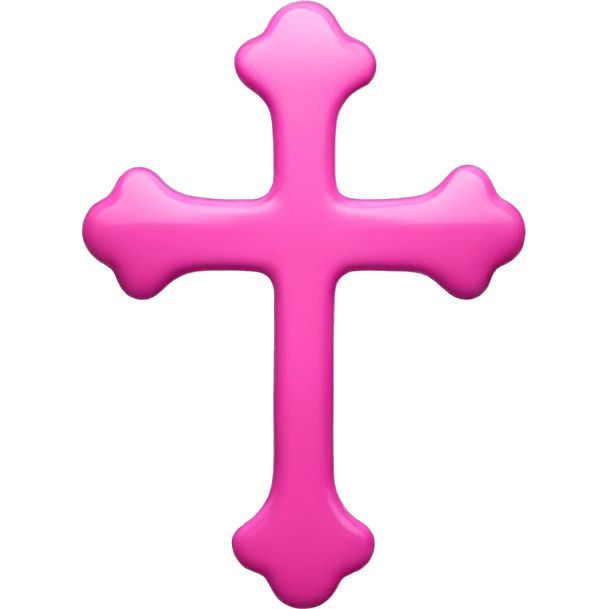 pink orthodox cross emoji