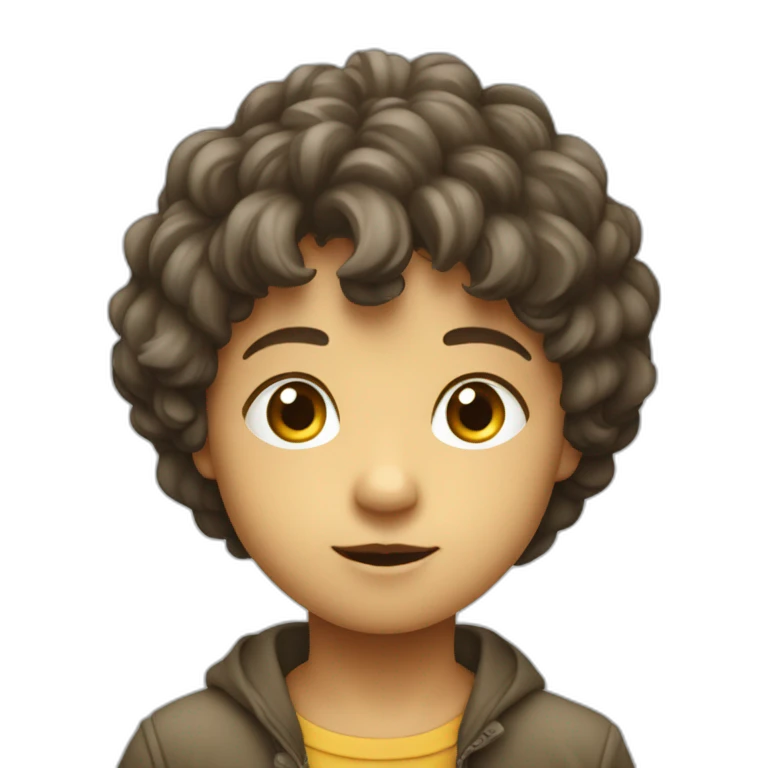 enfant sur un héron emoji