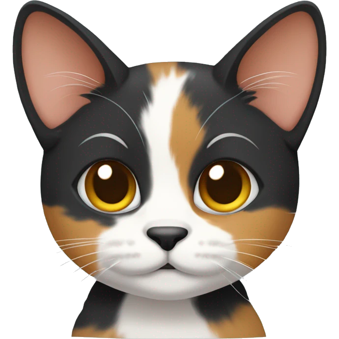 cute calico cat emoji