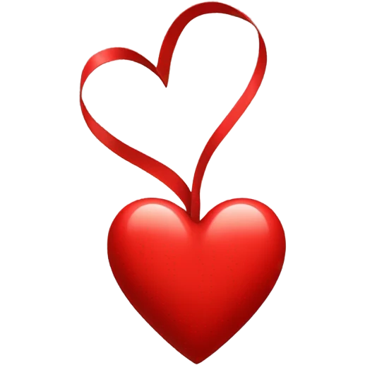 Corazón y moño emoji