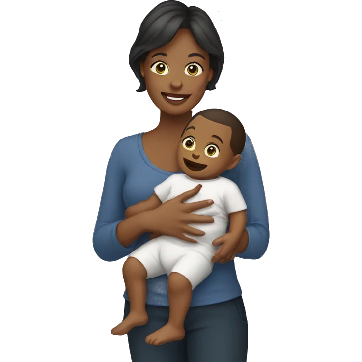 mom with baby boy emoji