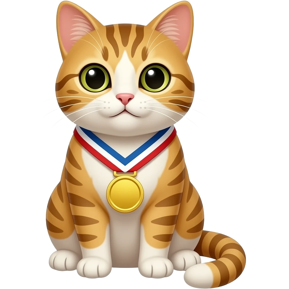 cat with gold medal emoji