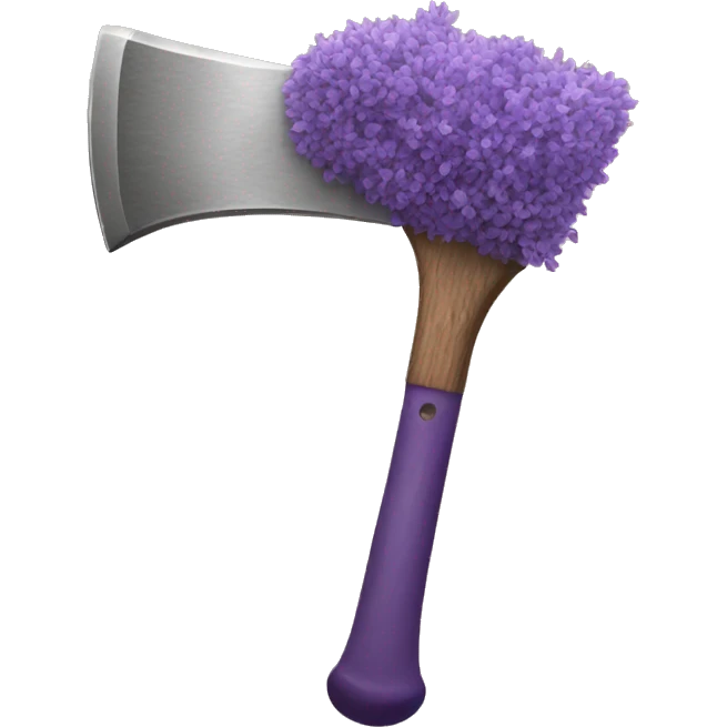 hatchet covered in lavender  emoji
