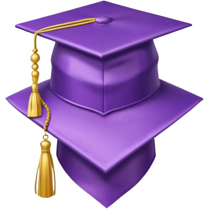 lilac graduation cap emoji