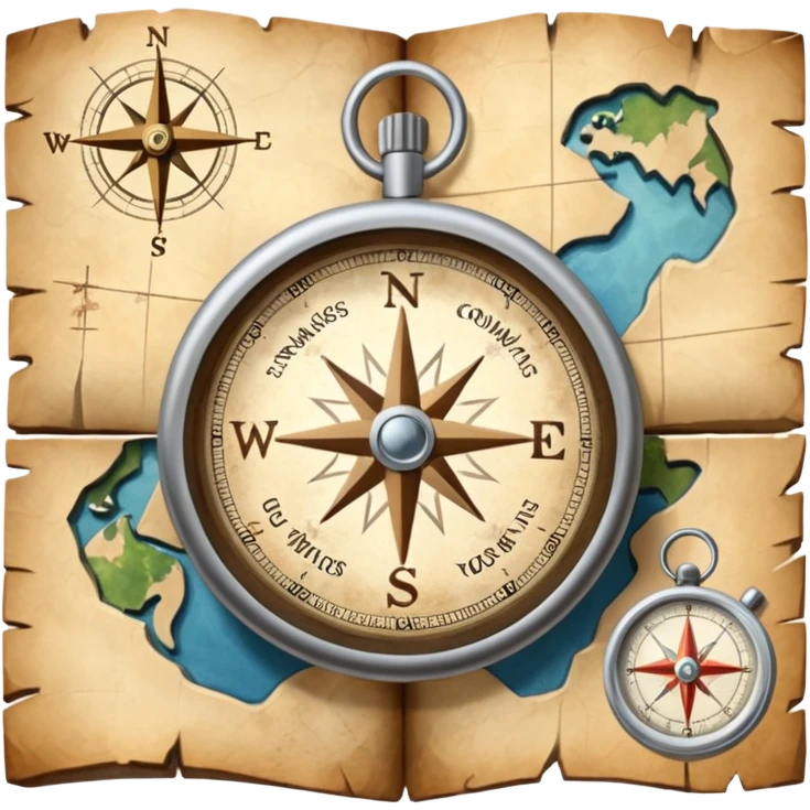 a map and a compass emoji