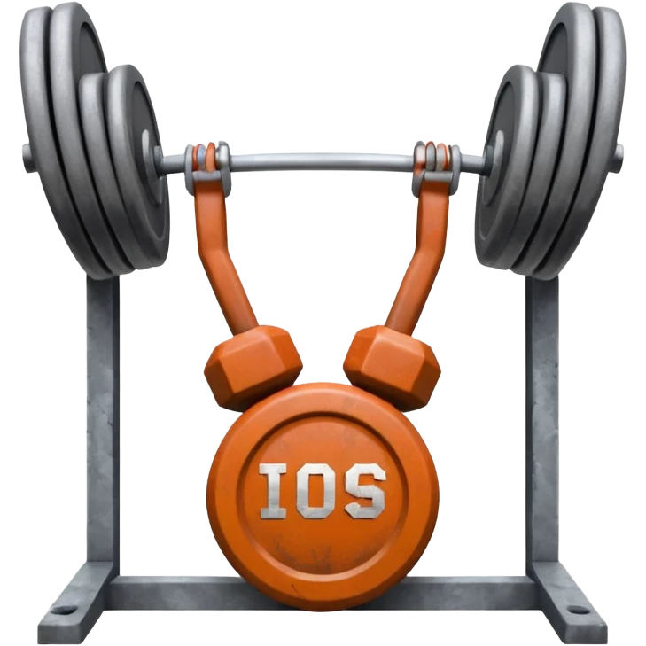 Gym facade with a sign featuring giant weights. emoji