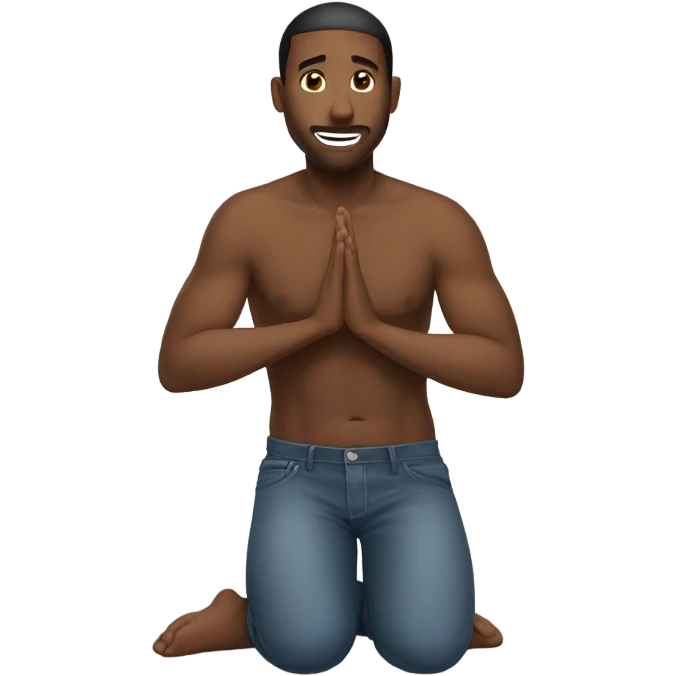 guy on his knees saying please emoji