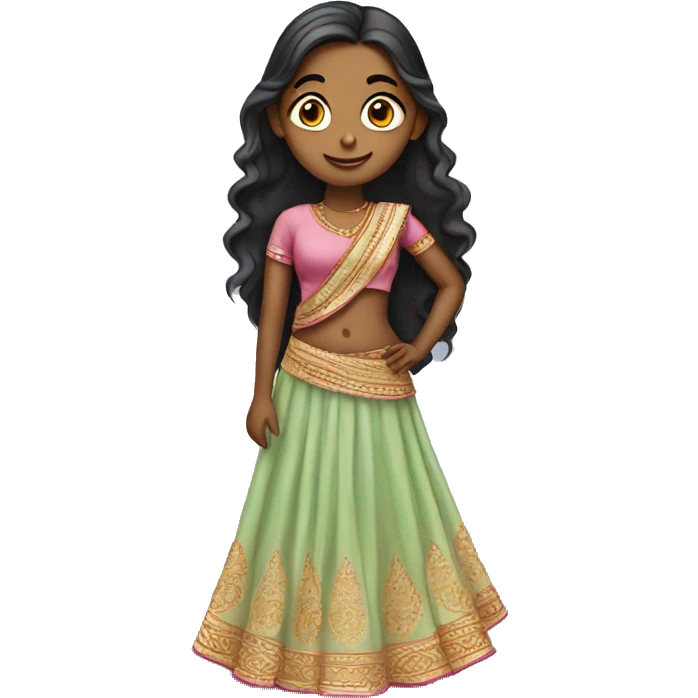 girl with a lehenga emoji