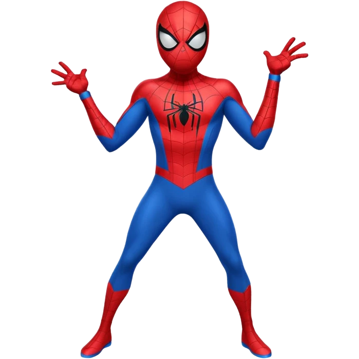 Spiderman full body doodle shock with cartoon 2Dflashes emoji