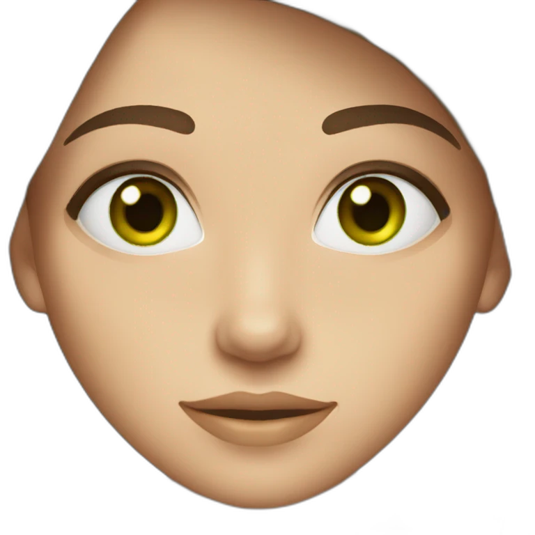 straight brown hair girl with green eyes and freckles emoji