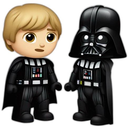 Darth vader figth Luke skywalker emoji