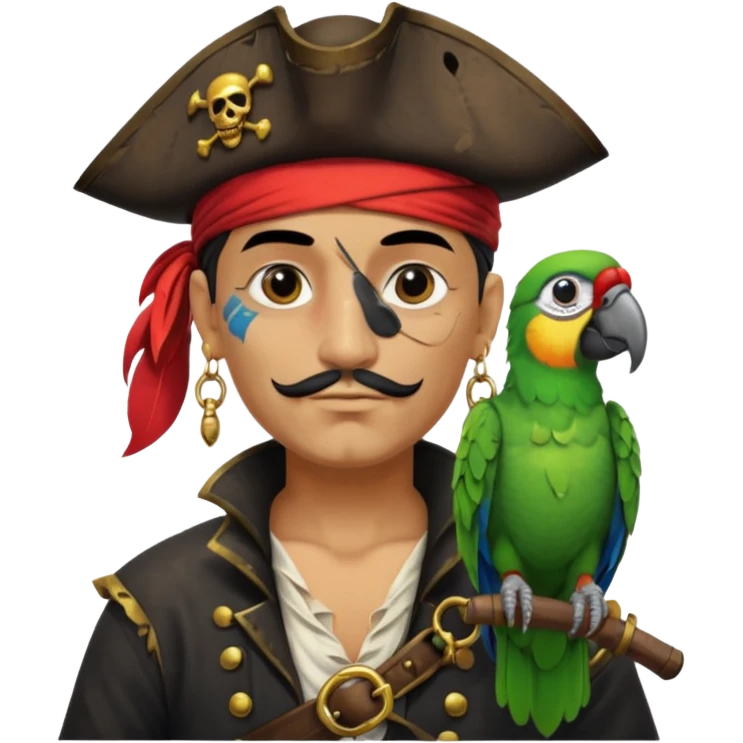 pirate and parrot emoji