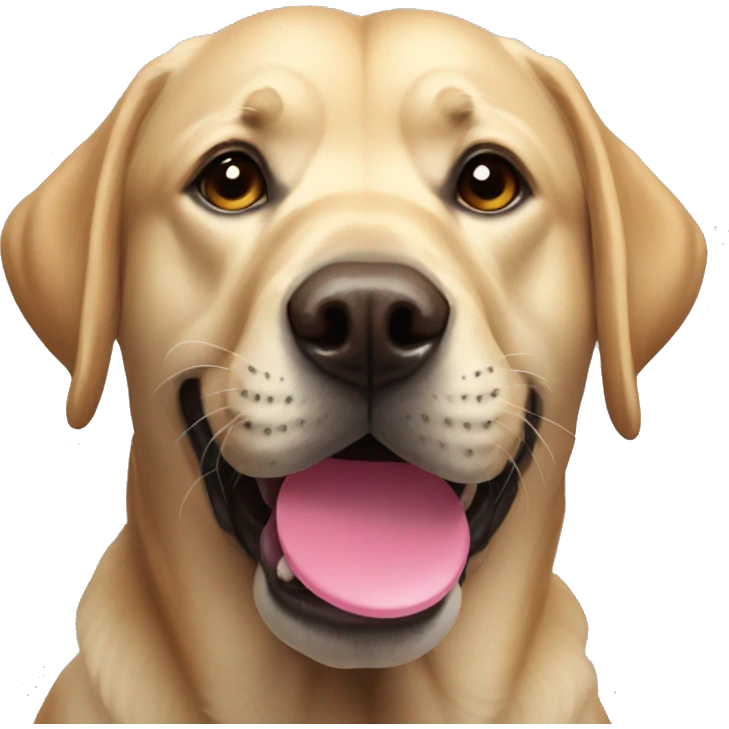 labrador with ball in mouth emoji